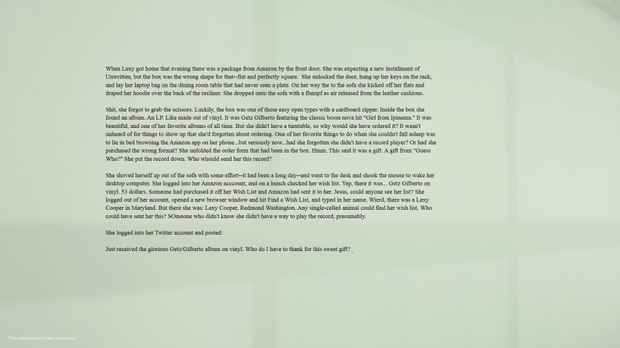 This is the full screen. All you see as you do that writing voodoo that you do.