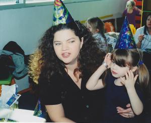 Curls at Kid #2's birthday party.